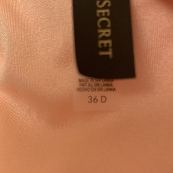 Push-Up Bandeau Swim Top- Blush Pink with Black Jewels 36D - Picture 5 of 5